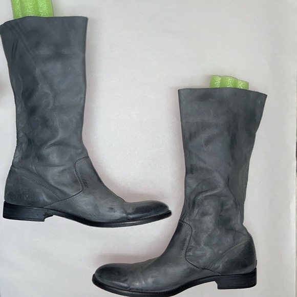 Zadig and Voltaire leather moto boots size 38, gorgeous blue leather - Picture 9 of 11